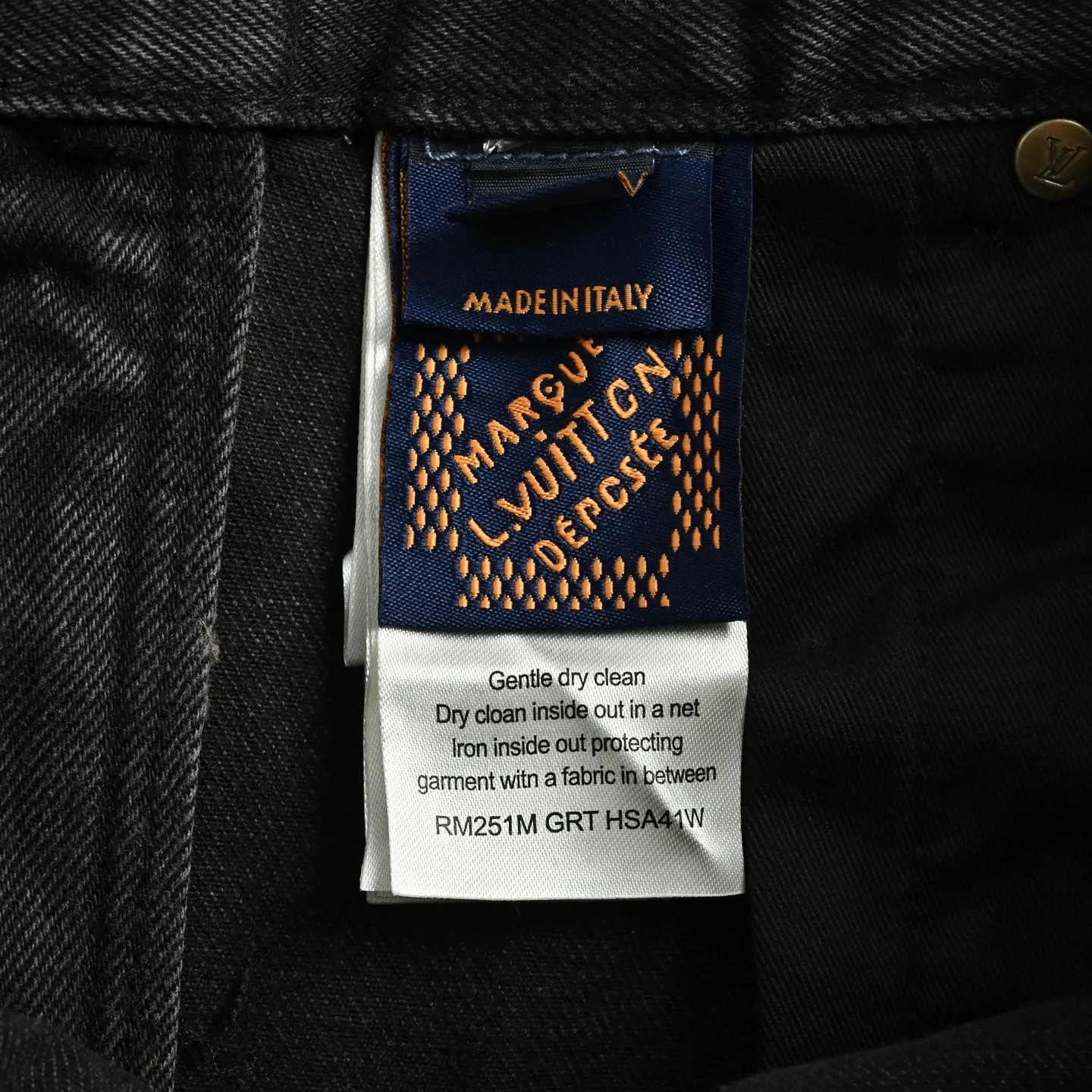 Louis Vuitton/Louis Vuitton presbyopic embossed jeans